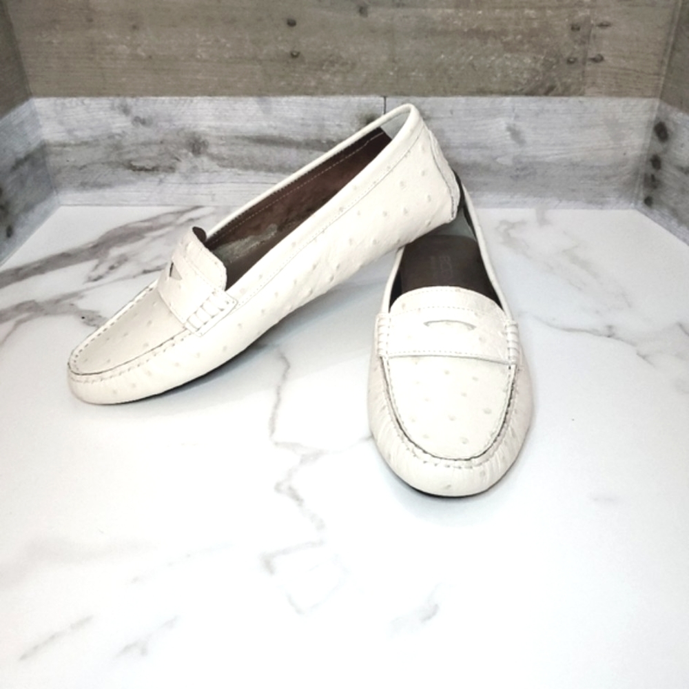 Boemos White Loafers Slip-on Driving Shoes Size 8.5